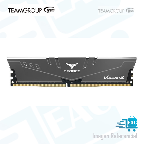 MEMORIA RAM T-FORCE VULCAN Z, 8GB, DDR4 3200MHZ, CL16-18-18-38 1.35V, GRIS - P/N: TLZGD48G3200HC16C01