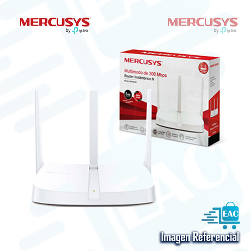 ROUTER MERCUSYS N300MBPS WI-FI 2.4GHZ 3 ANT 5DBI MULTI-MODO ROUTER, REPETIDOR, PUNTO ACCESO, WISP - P/N: MW306R