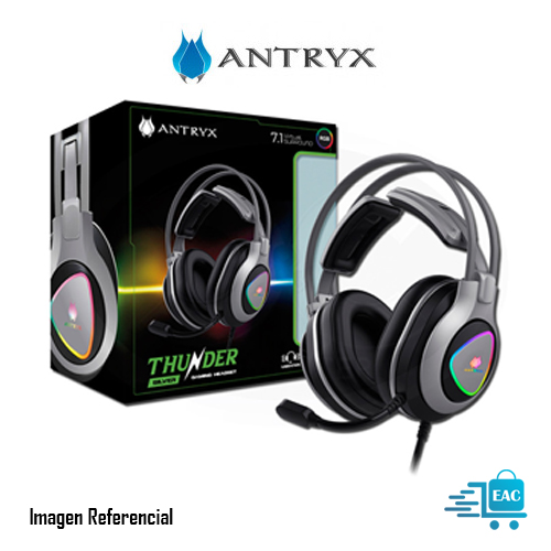 AUDIFONO ANTRYX CS THUNDER SILVER 7.1 VIRTUAL GAMING HEADSET, RGB, C/MICROFONO, USB - USB TYPE C - P/N: AGH-7800S7V
