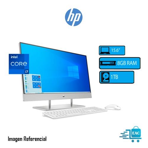 COMPUTADORA HP ALL IN ONE, INTEL CORE I7, I7-1165G7,16 GB, 1TB HDD Y 256GB SSD M.2 , 27", FHD IPS TOUCH, WINDOWS 10 HOME P/N: 2A5U3AA#ABM