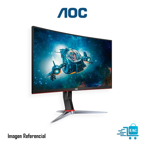AOC C27G2 - Monitor LED - curvado - 27" - 1920 x 1080 Full HD (1080p) @ 165 Hz - VA - 250 cd/m² - 3000:1 - 1 ms - 2xHDMI, VGA, DisplayPort - negro, rojo
