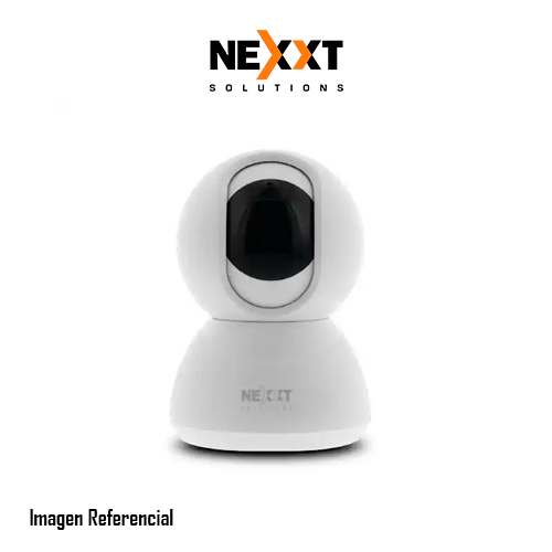 Nexxt Solutions Connectivity -  Cámara de vigilancia de red - Panorámico / panorámico vertical / zoom - Interiores - 2K QHD  wireless - Micrófono y parlantes integrados - Diseño panorámico giratorio de 360º