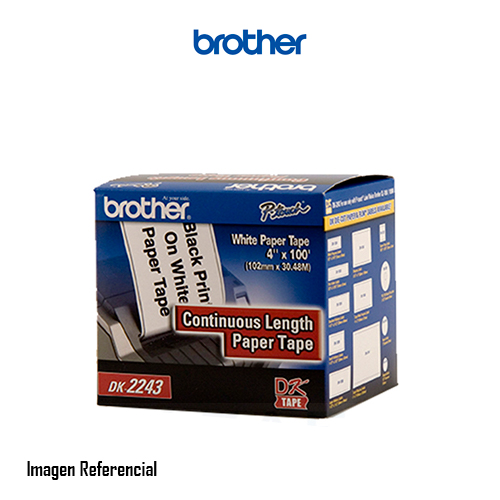 CINTA BROTHER DK-2243 PARA MODELO QL-700/QL-710W/QL-800/ 102MM X 30.48M - P/N: DK2243