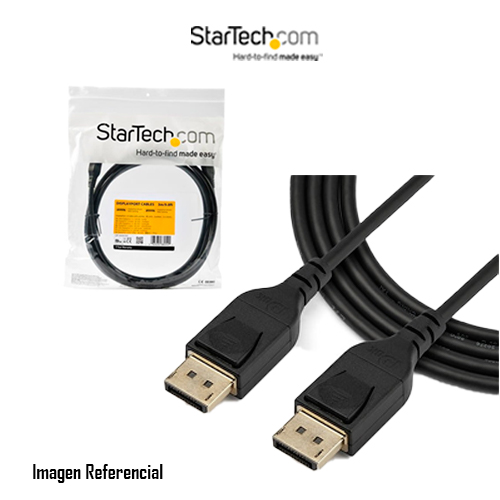 StarTech.com Cable DisplayPort 1.4 de 2m - Certificado VESA - 8K 60Hz - HBR3 - HDR - Cable de Monitor DP a DP -  UltraHD 4K 120Hz (DP14MM2M) - Cable DisplayPort - DisplayPort (M) enganchado a DisplayPort (M) enganchado - DisplayPort 1.4 - 2 m - compatibilidad con 8K - negro - para P/N: CDP2DPHD, SV2