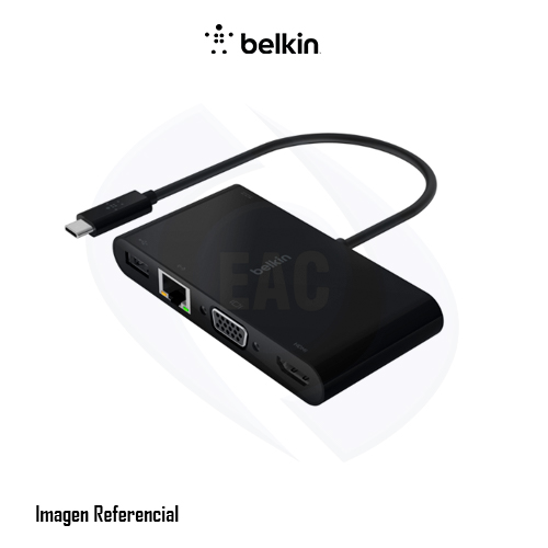 Belkin - Adaptador de carga y multimedia - USB-C - VGA, HDMI - GigE