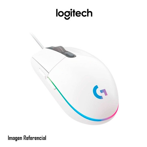 Logitech Gaming Mouse G203 LIGHTSYNC - Ratón - óptico - 6 botones - cableado - USB - blanco