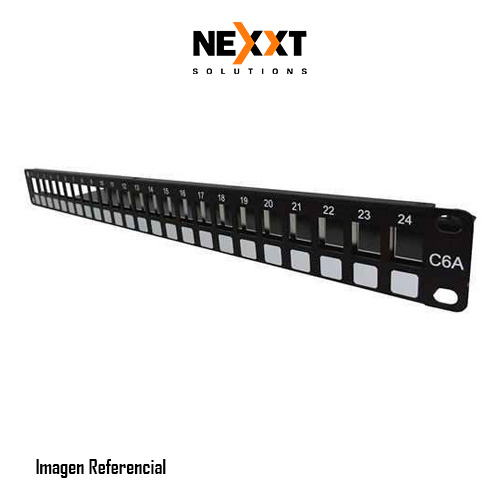 Nexxt - Modular Patch Panel - Cat6A - 24P for SFTP Keys Jack - Rack
