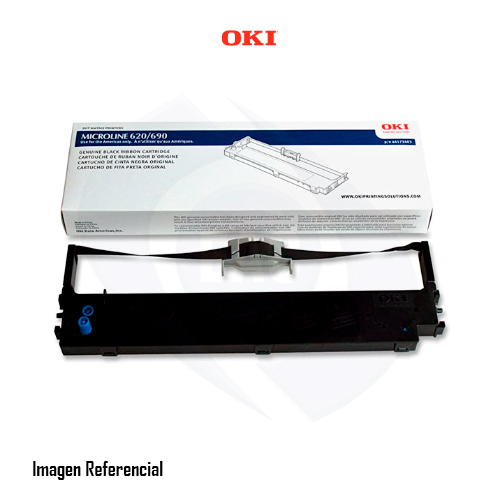 OKI - Negro - casete con cinta de impresión - para Microline 620, 690