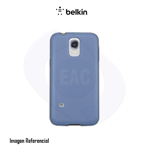 Belkin AIR PROTECT Grip Candy - Carcasa protectora - Plástico / Poliuretano - Asfalto / Azul claro - para Samsung GALAXY S5
