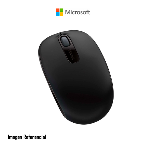 Microsoft ratón móvil inalámbrico 1850 - Ratón - diestro y zurdo - óptico - 3 botones - inalámbrico - 2.4 GHz - receptor inalámbrico USB - negro
