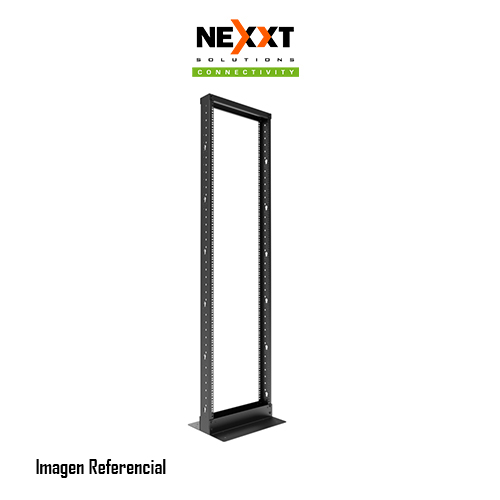 Nexxt Solutions - Rack marco abierto - 2 postes - instalable en el suelo - RAL 9005, negro barniz - 25U - 19"