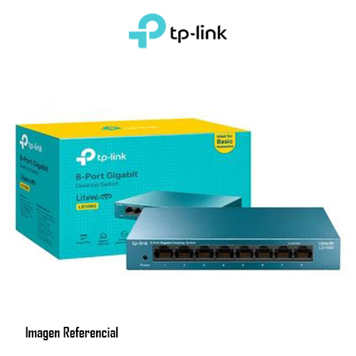 TP-Link LiteWave LS108G - Conmutador - sin gestionar - 8 x 10/100/1000 - sobremesa - 220 V CA