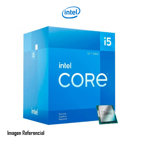 Intel Core i5 12400F - 2.5 GHz - 6 núcleos - 12 hilos - 18 MB caché - LGA1700 Socket - Caja