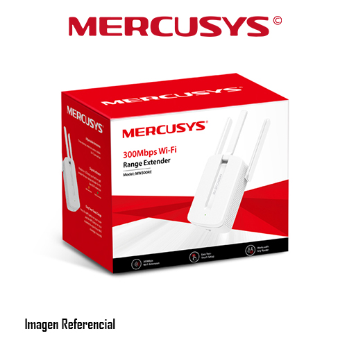 EXTENSOR MERCUSYS 300MBPS WI-FI 2.4GHZ EASY TWO - TOUCH SETUP - P/N: MW300RE