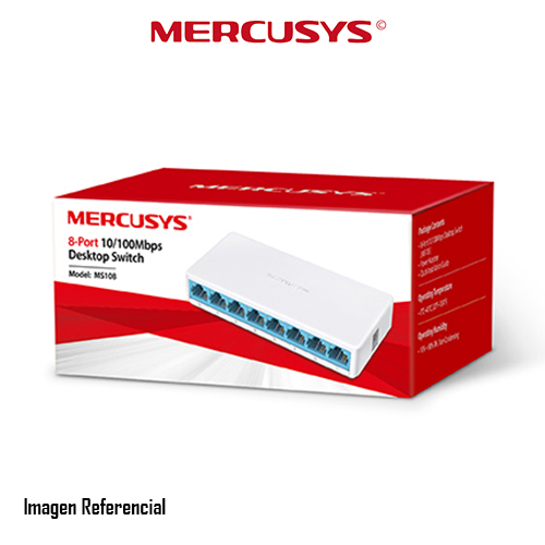 Mercusys MS108 - Conmutador - sin gestionar - 8 x 10/100 - sobremesa