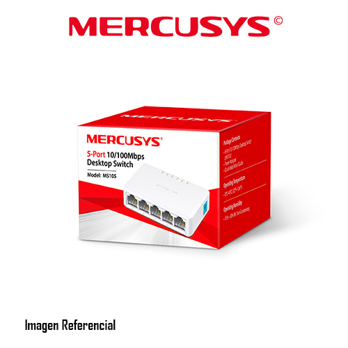 Mercusys MS105 - Conmutador - sin gestionar - 5 x 10/100 - sobremesa