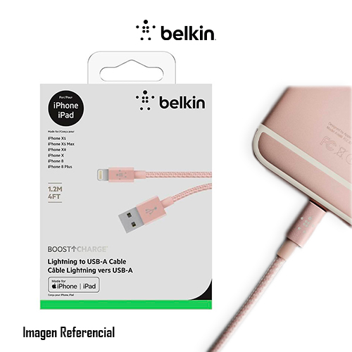 Belkin MIXIT metálico Lightning to USB Cable - Cable Lightning - USB macho a Lightning macho - 1.2 m - oro rosa