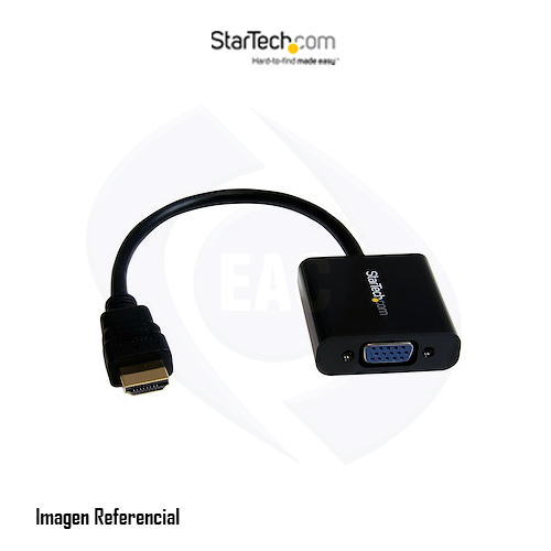 StarTech.com Adaptador Conversor VGA a HDMI con Audio USB y Alimentación - Cable Convertidor Móvil de HD15 a HDMI - 1080p - Vídeo conversor - VGA - HDMI - negro
