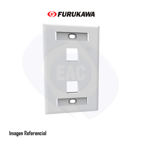 Furukawa - Panel frontal - blanco - 2 puertos