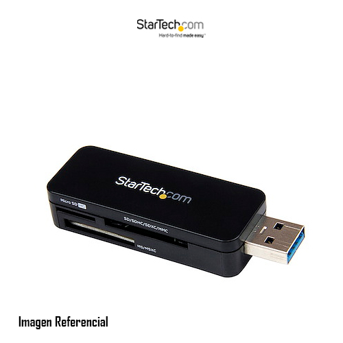 StarTech.com Lector USB 3.0 Super Speed Compacto de Tarjetas de Memoria Flash SD MicroSD SDHC SDXC MMC Memory Stick Card Reader PC Mac - Lector de tarjetas (Multiformato) - USB 3.0