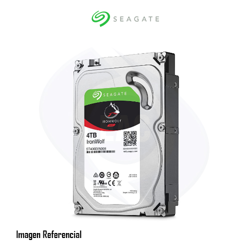 Seagate IronWolf ST4000VN008 - Disco duro - 4 TB - interno - 3.5" - SATA 6Gb/s - 5900 rpm - búfer: 64 MB