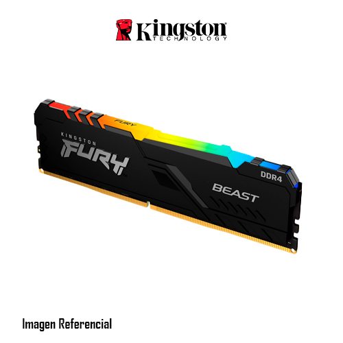 MEMORIA RAM DIMM  KINGSTON FURY BEAST RGB - DDR4 - 16GB - 2666MHZ PARA PC  P/N:KF426C16BBA/16
