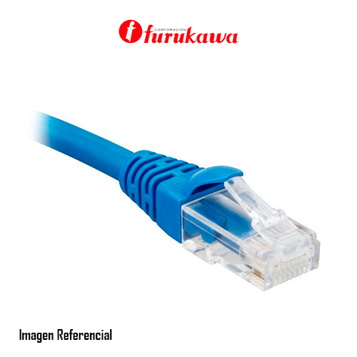 Furukawa GigaLan - Cable de interconexión - RJ-45 (M) a RJ-45 (M) - 1 m - UTP - CAT 6 - ANSI X3T9.5/IEEE 802.3/IEEE 802.3af/IEEE 802.3u/IEEE 802.3z/IEEE 802.5/IEEE 802.12 - atornillado, sin halógenos, interior, sin enganches, trenzado - azul