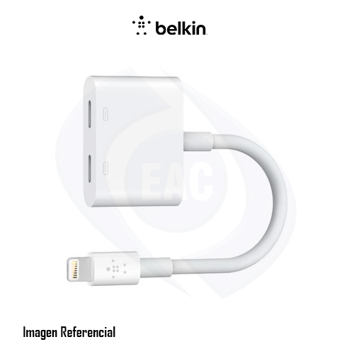 Belkin Lightning Audio + Charge RockStar - Cable de audio/carga - Lightning macho a Lightning hembra