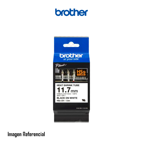 CINTA BROTHER HSE-231 TERMOCONTRAIBLE 11.7MM PT-E300/PT-E550W/PT-P900W - P/N: HSE231