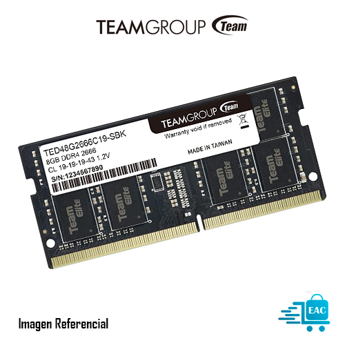 Memoria TeamGroup Elite 8GB DDR4 SO-DIMM 2666 MHz 1.2V CL 19-19-19-43