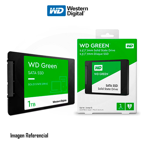 Unidad de estado solido Western Digital Green WDS100T3G0A 1TB SATA 6Gb/s 2.5 7mm.