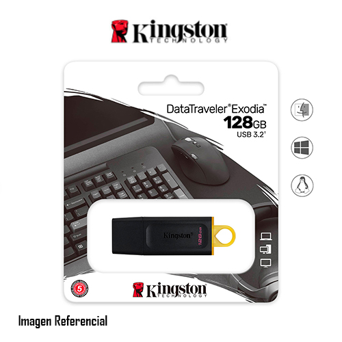 Kingston DataTraveler Exodia M - Unidad flash USB - 128 GB - USB 3.2 Gen 1