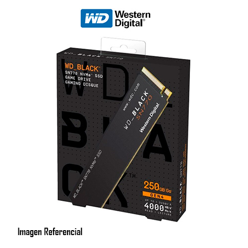 WD_BLACK SN770 WDS250G3X0E - SSD - 250 GB - interno - M.2 2280 - PCIe 4.0 x4 (NVMe)
