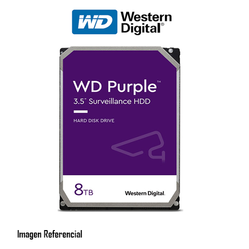 DISCO DURO INTERNO WESTERN DIGITAL PURPURA 8TB, 3.5", 7200RPM - P/N: WD8001PURP