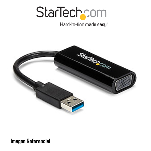 ADAPTADOR STARTECH USB3.0 A VGA, CON CONTROLADOR DE VIDEO INCORPORADA PN:USB32VGAV