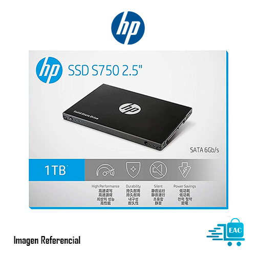 DISCO DURO SOLIDO HP S750, 1TB, SATA III 6.0 GB/S, 2.5" - P/N: 16L54AA#ABM