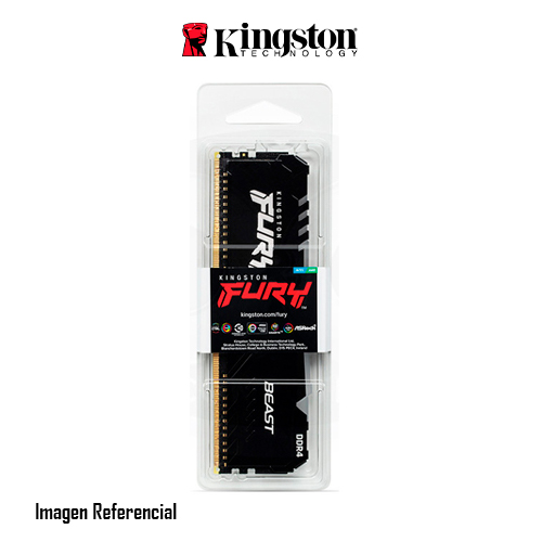MEMORIA RAM DIMM KINGSTON FURY BEAST RGB, 32GB DDR4 3200MHZ 1.35V- P/N:KF432C16BBA/32