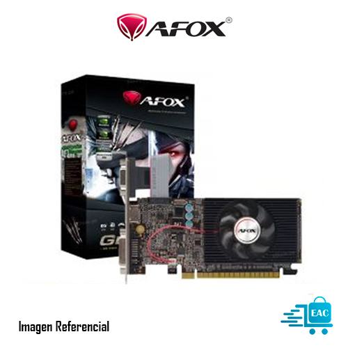 TARJETA DE VIDEO AFOX NVIDIA GEFORCE GT610 2GB DDR3 64-BIT, HDMI, DVI-I, VGA, ADAPTADOR PARA CASE SLIM - P/N: AF610-2048D3L7-V5