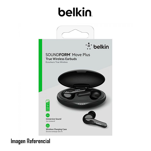 Belkin SoundForm Move Plus - Auriculares inalámbricos con micro - en oreja - Bluetooth - negro