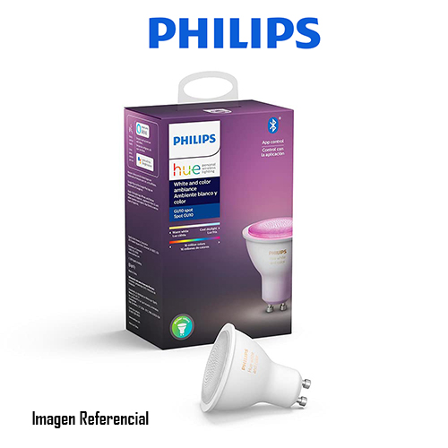 Philips Hue White and Color Ambiance - Bombilla LED - GU10 - 4.3 W (equivalente 35 W) - clase G - 16 millones de colores - 2000-6500 K