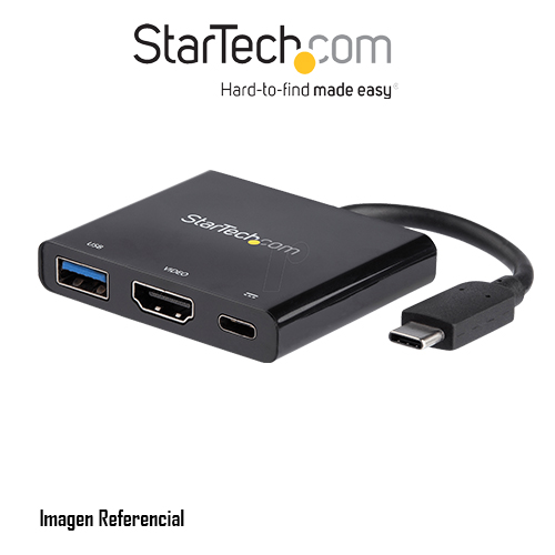 ADAPTADOR STARTECH USB-C A HDMI - USB 3.0, 4K 30HZ COMPATIBLE THUNDERBOLT 3, COLOR NEGRO P/N:CDP2HDUACP