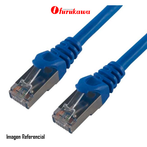 Furukawa GigaLan Augmented - Cable de interconexión - RJ-45 (M) a RJ-45 (M) - 1 m - par trenzado sin blindar apantallado (F/UTP) - CAT 6a - atornillado, sin halógenos - azul