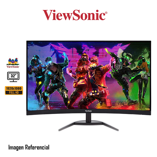 ViewSonic VX3268-PC-MHD - Monitor LED - curvado - 32" (31.5" visible) - 1920 x 1080 Full HD (1080p) @ 165 Hz - MVA - 250 cd/m² - 3000:1 - 1 ms - 2xHDMI, DisplayPort - altavoces