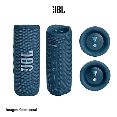 JBL Flip 6 - Altavoz - para uso portátil - inalámbrico - Bluetooth - 20 Watt - Azul - Hasta 12 horas  de reproducción de sonido 