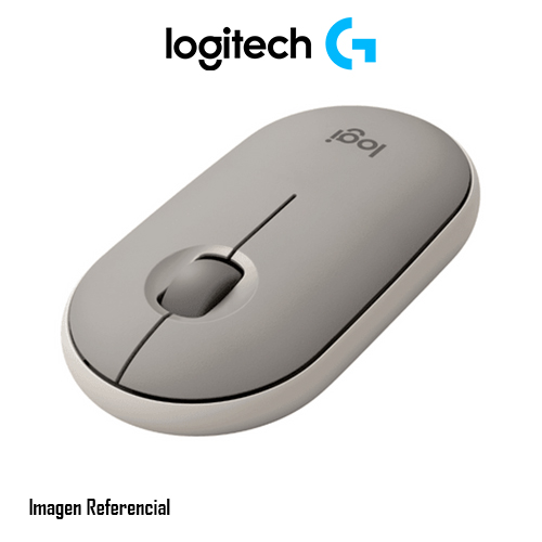 Logitech Pebble Wireless Mouse with Bluetooth or 2.4 GHz Receiver - Sand - Ratón - óptico - 3 botones - inalámbrico - Bluetooth - receptor inalámbrico USB - arena