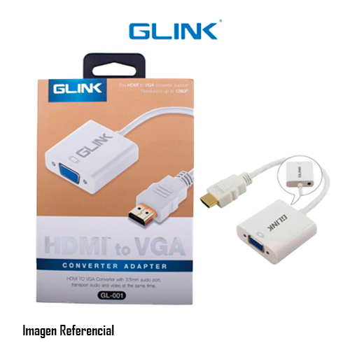 ADAPTADOR HDMI A VGA GLINK  P/N: GL-001