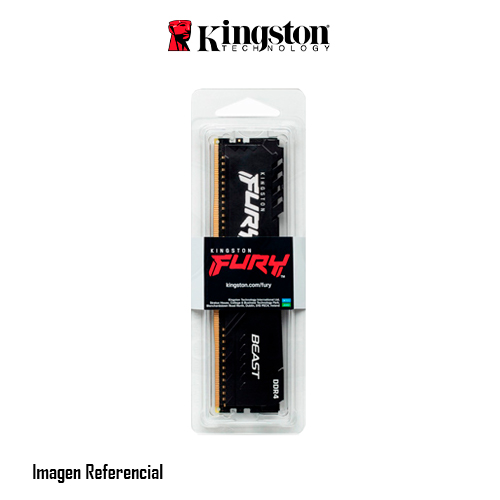 MEMORIA RAM DIMM KINGSTON FURY BEAST 8GB DDR4 3200MHZ  P/N: KF432C16BB/8