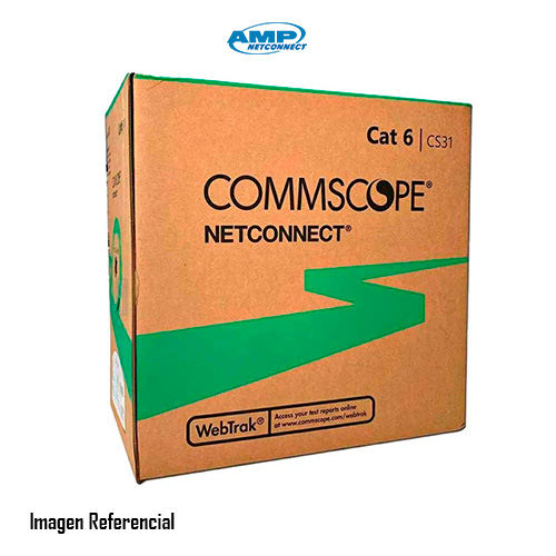 CABLE UTP CAT6 AMP COMMSCOPE CS30CM GRIS 4/24AWG DE 305MT P/N:1427071-4