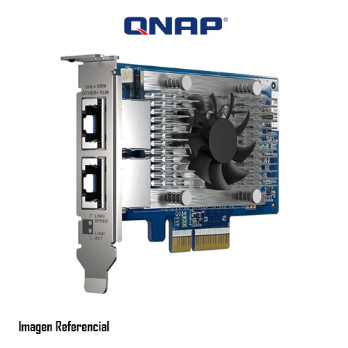 QNAP QXG-10G2T-X710 - Adaptador de red - PCIe 3.0 x4 perfil bajo - 10Gb Ethernet x 2 - para QNAP QSW-1208-8C, QSW-M2108-2C