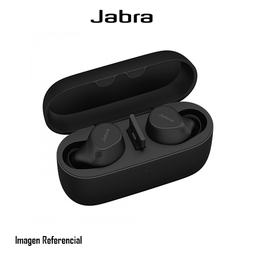 Jabra Evolve2 Buds UC - Auriculares inalámbricos con micro - en oreja - Bluetooth - cancelación de sonido activo - USB-A a través de adaptador Bluetooth - aislamiento de ruido - negro - Certificado por Zoom, Optimizado para Google Meet